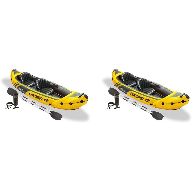 2 Sets; 2 person Inflatable K2 Kayaks