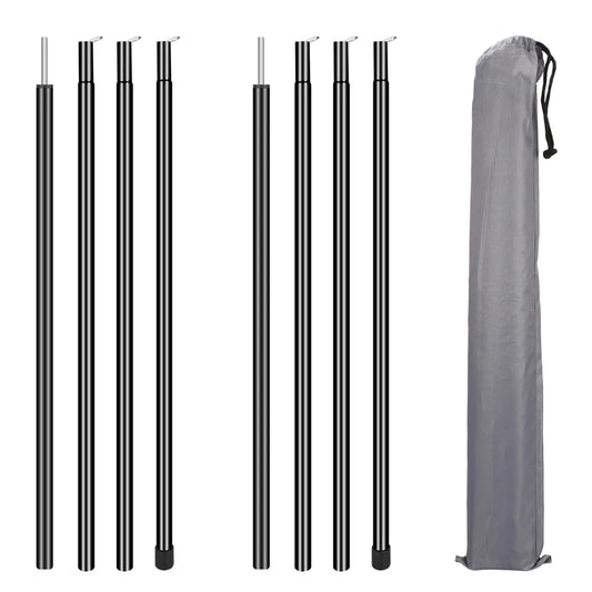 Telescopic Tent Pole Adjustable Tarp Aluminium Alloy