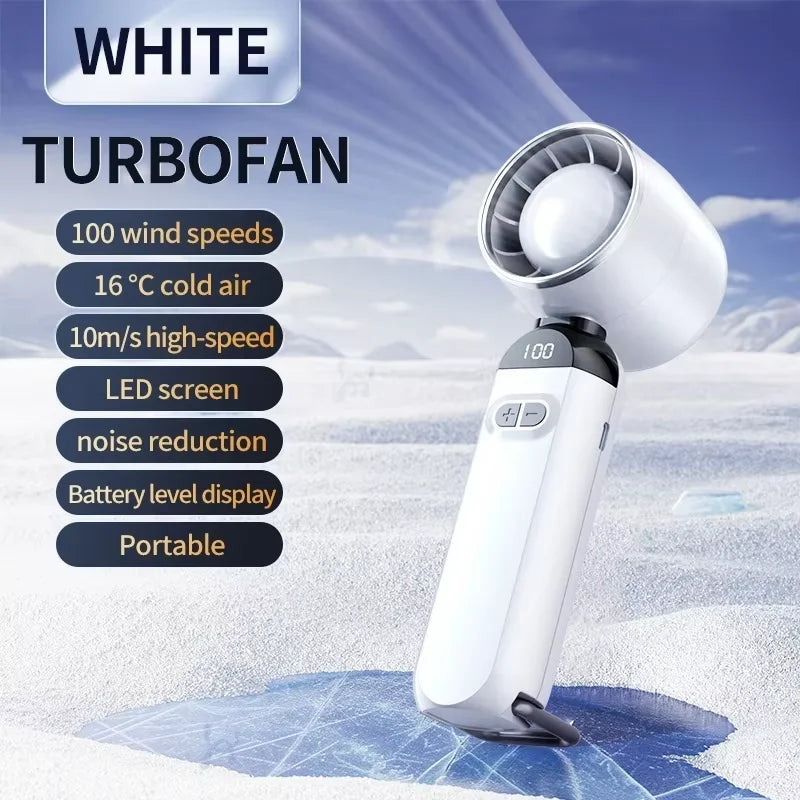 Foldable USB Charging Fan, Digital Speed Display