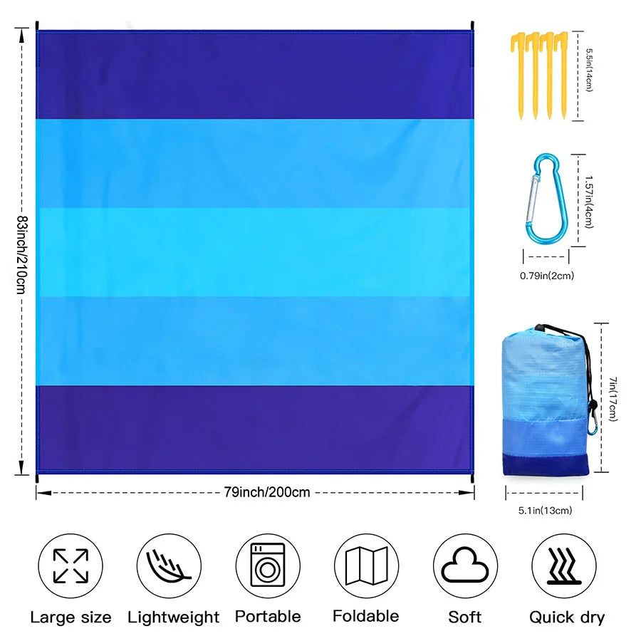 Beach Blanket, Waterproof / Sandproof / Light Picnic Mat