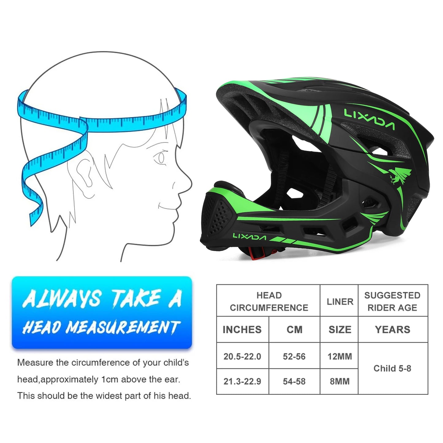 Child Sports Safety Protection Full Face Helmet