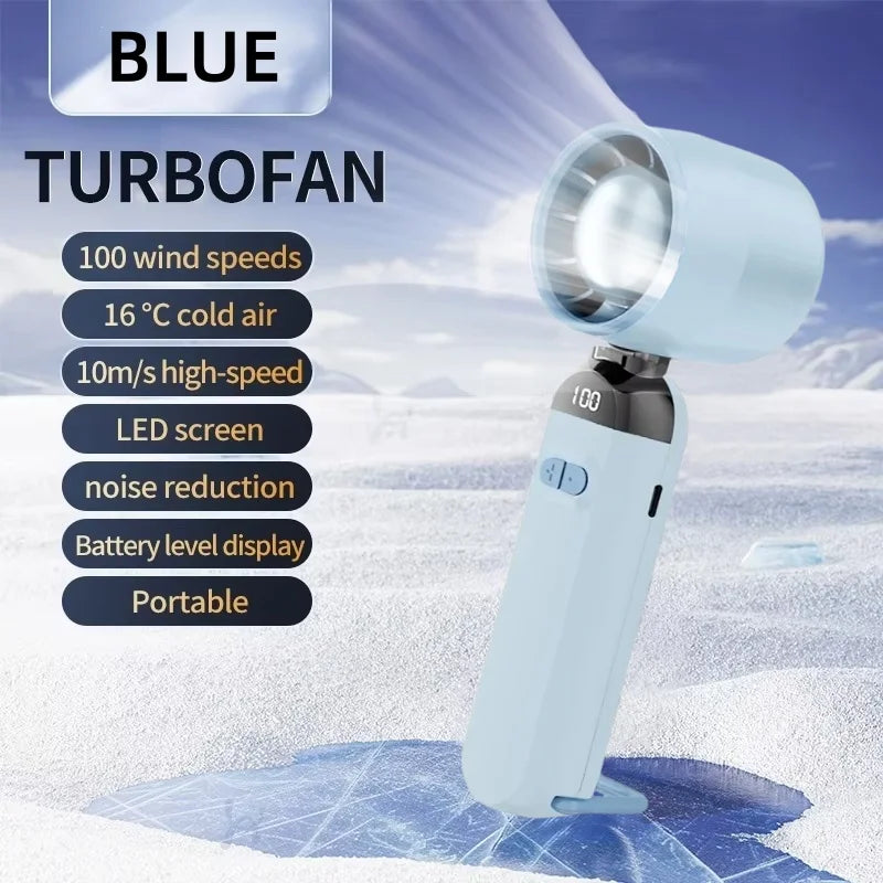 Foldable USB Charging Fan, Digital Speed Display
