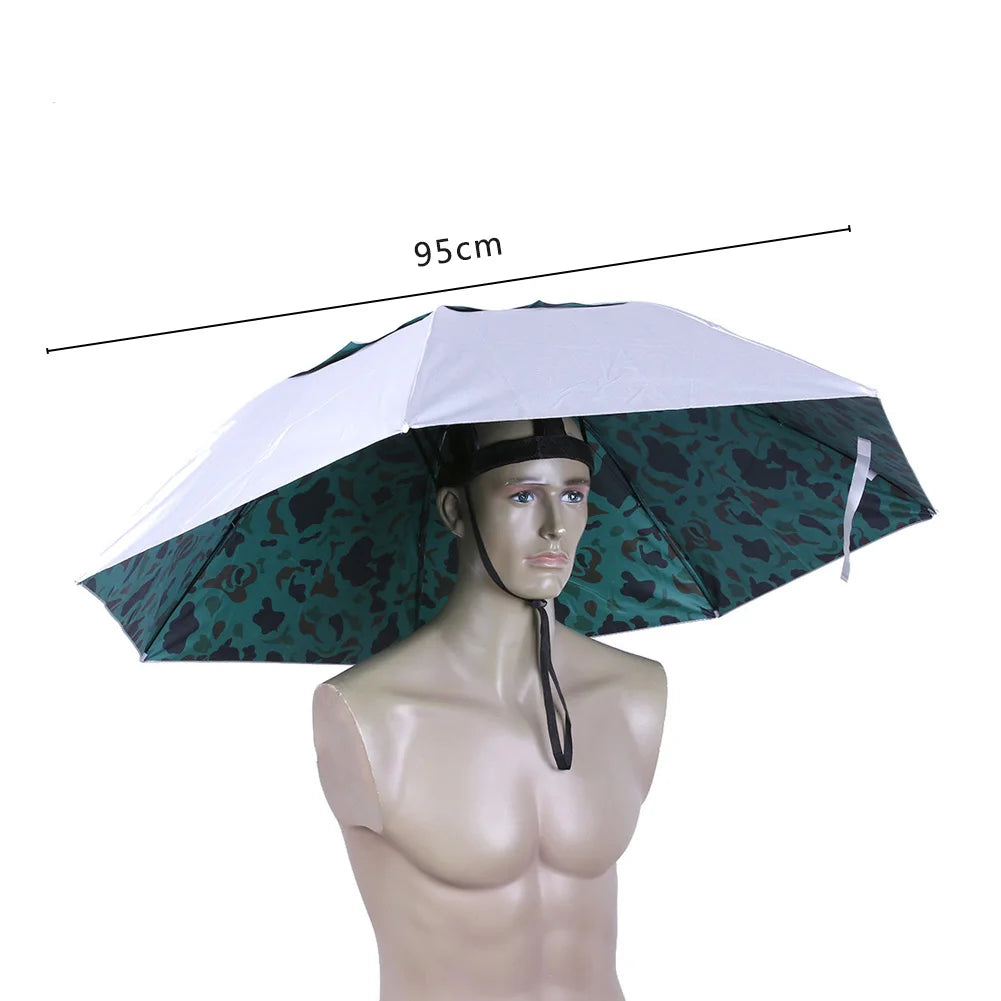 Outdoor Umbrella Hat Foldable Sunshade Cap Waterproof