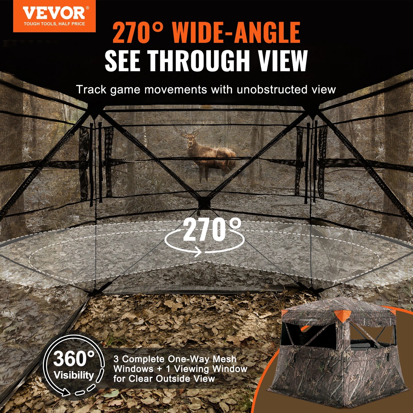 Blind 270° See Through Blind 4-5 Person