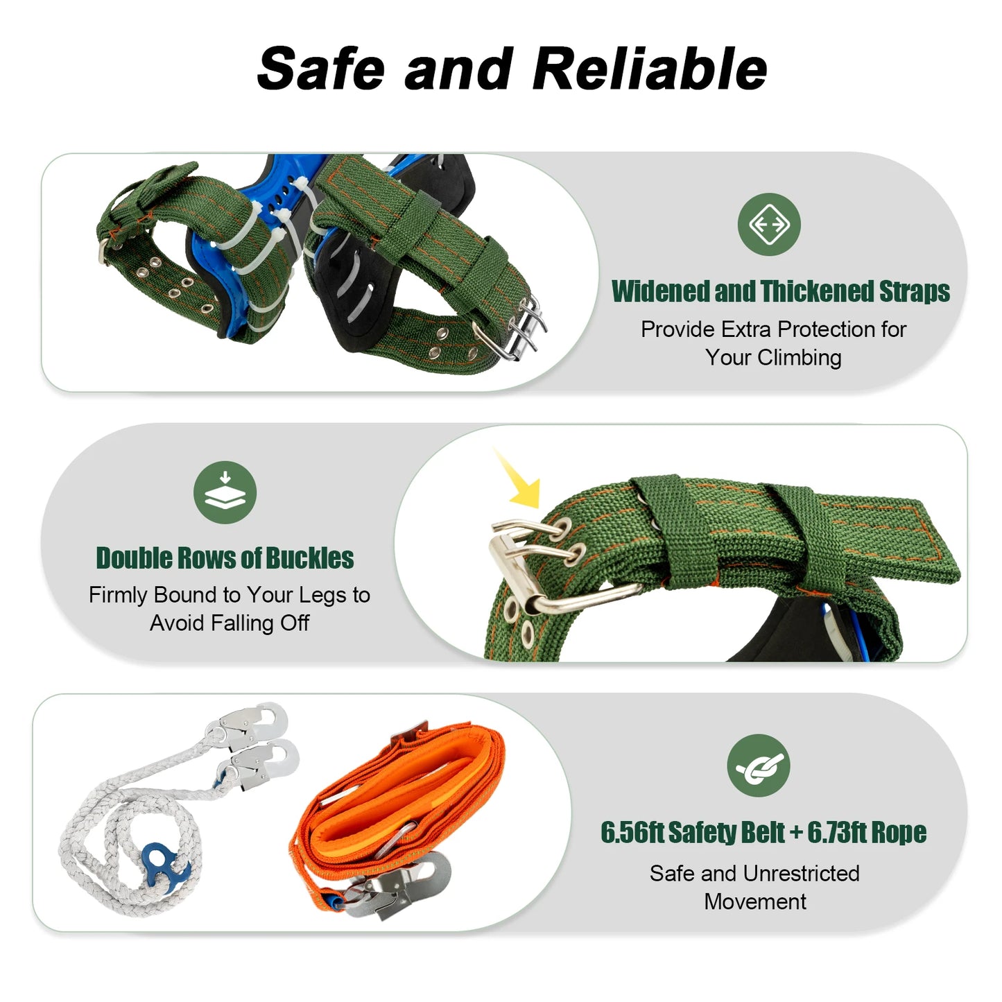 Tree Climbing Gear 100kg /220lbs. Load Capacity
