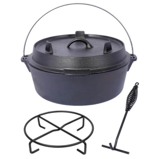 Dutch Oven,8 Qt Pre-Seasoned Camping Cookware