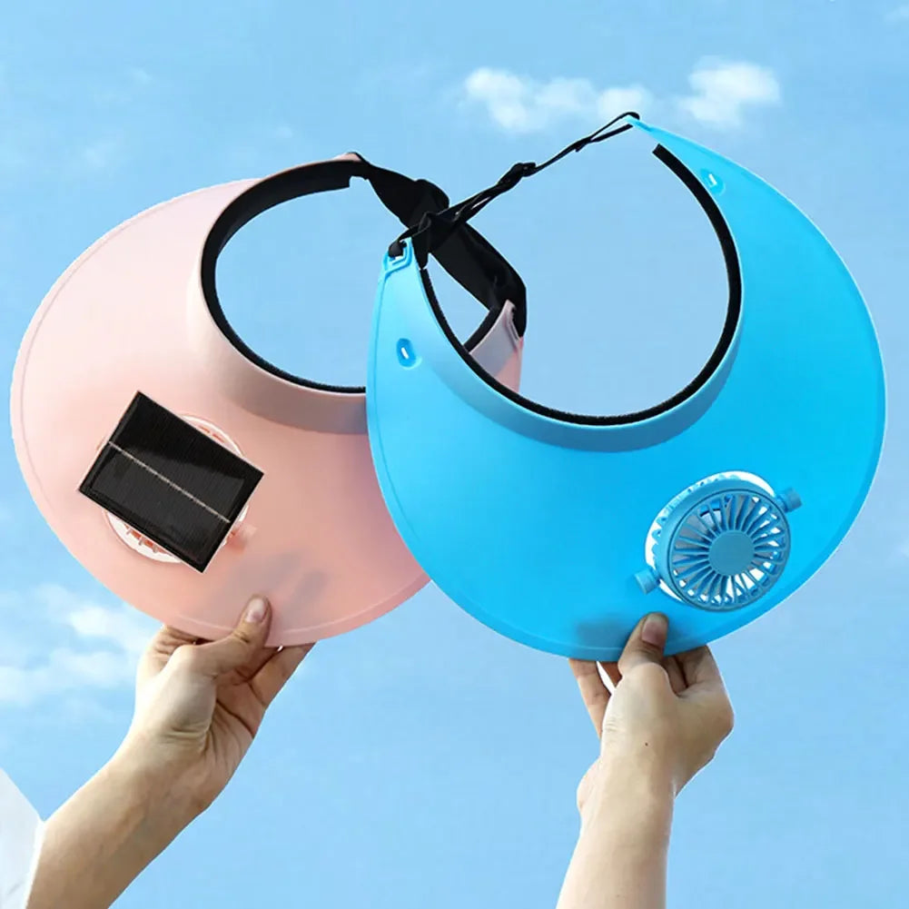 Sun Visor Hat, Fan Solar or USB Charging