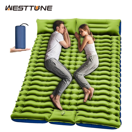2 Person Inflatable Mattress, Built-in Foot Pump