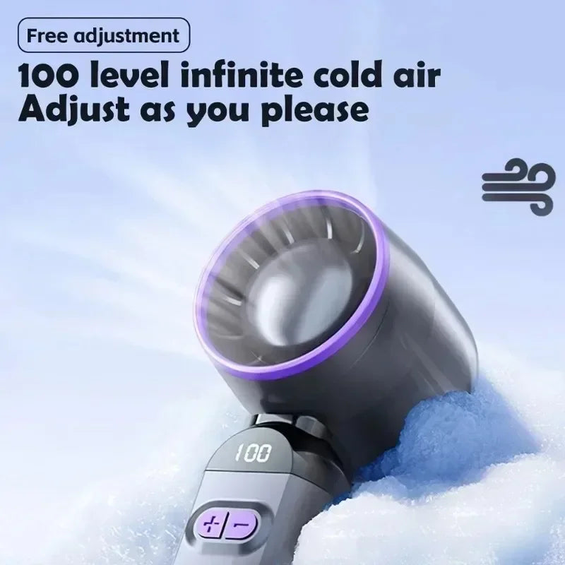 Foldable USB Charging Fan, Digital Speed Display