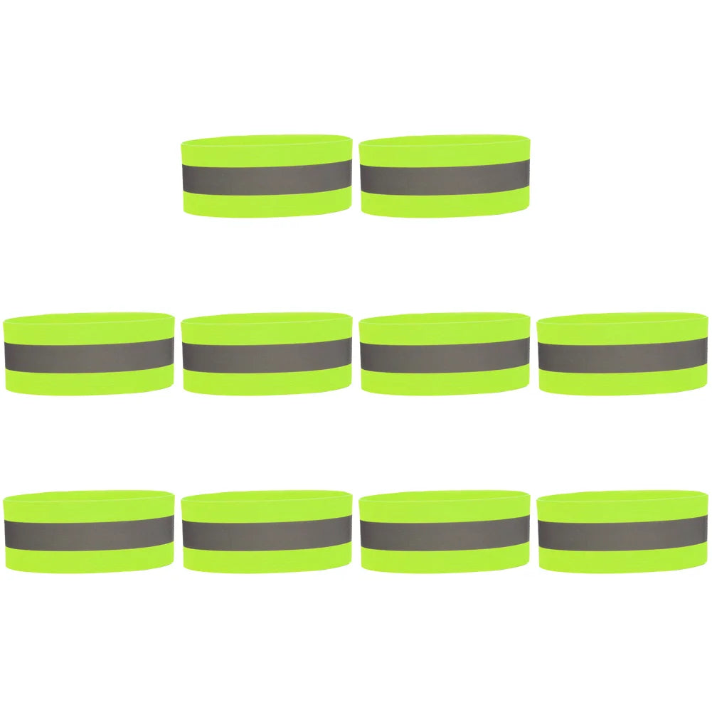 1-10PC Reflective Bands Elastic Armband Wristband Ankle