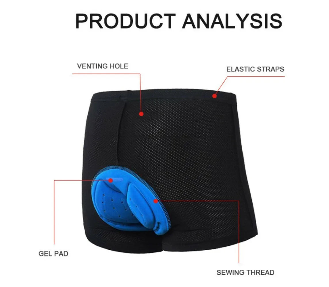 3D GEL Padded Bike Bicycle Cycling Underwear