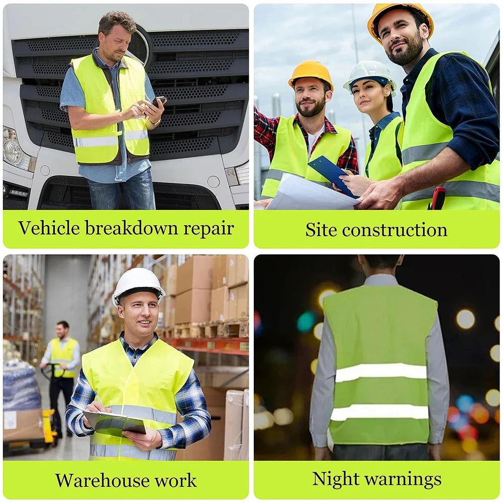 Reflective Safety Vest High Visibility Work Security