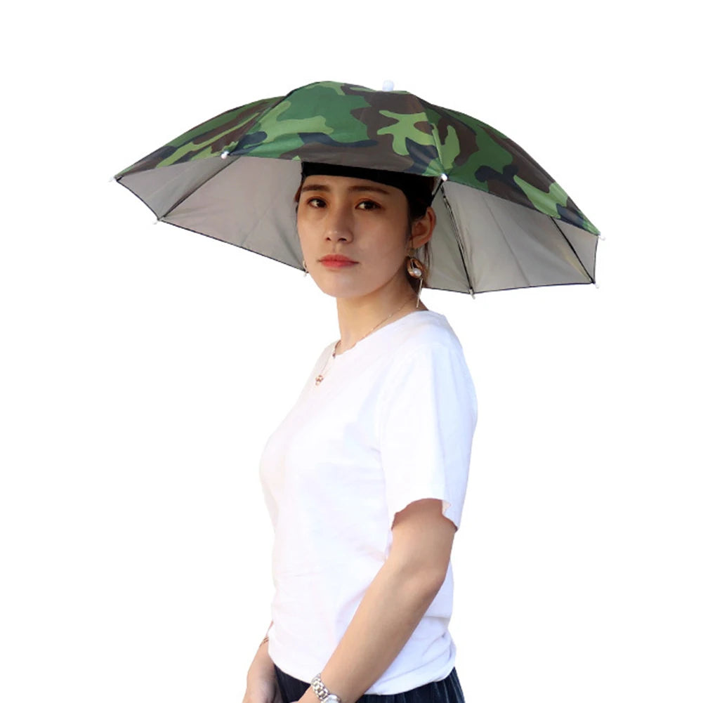 Outdoor Umbrella Hat Foldable Sunshade Cap Waterproof