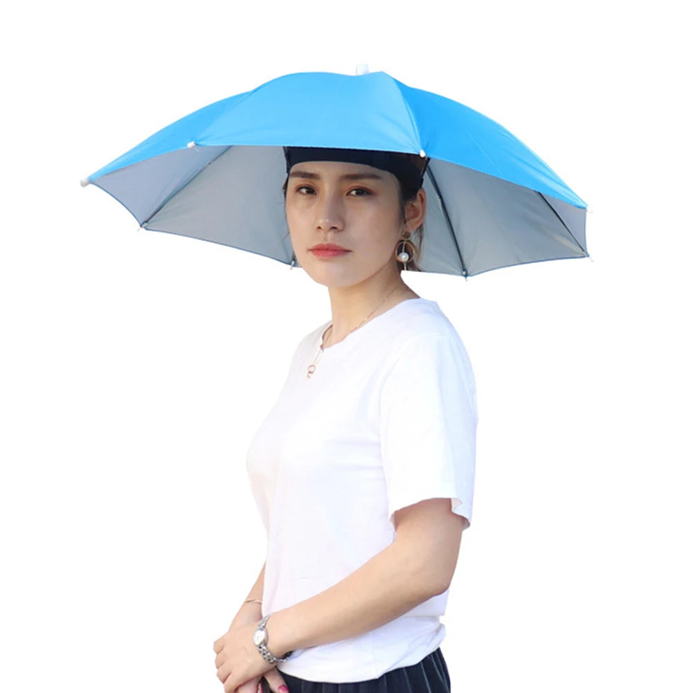 Outdoor Umbrella Hat Foldable Sunshade Cap Waterproof