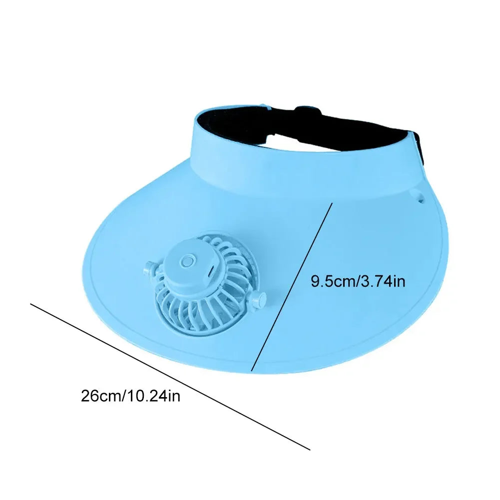 Sun Visor Hat, Fan Solar or USB Charging