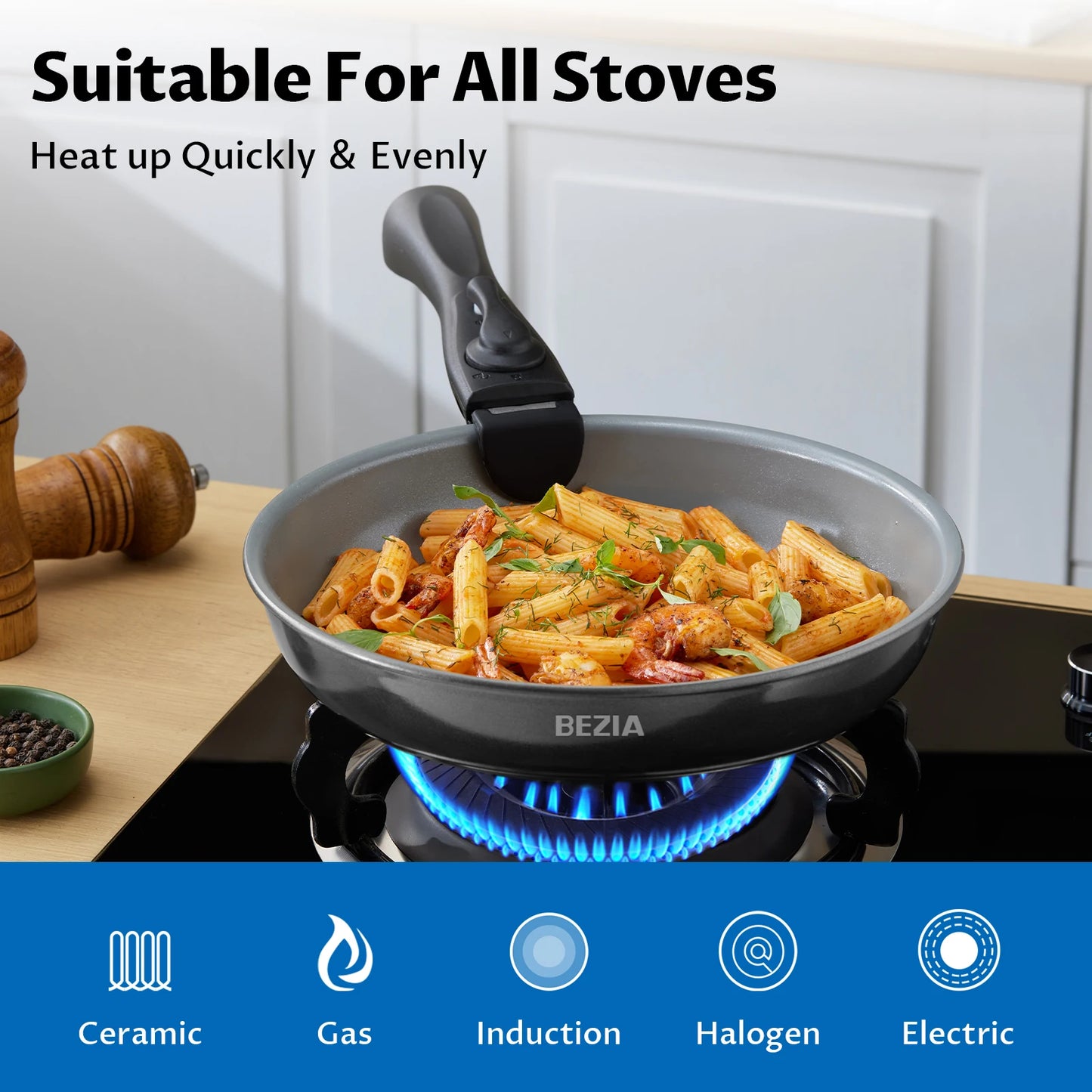 Cookware Healthy Ceramic Coating, Nonstick Pots Pans