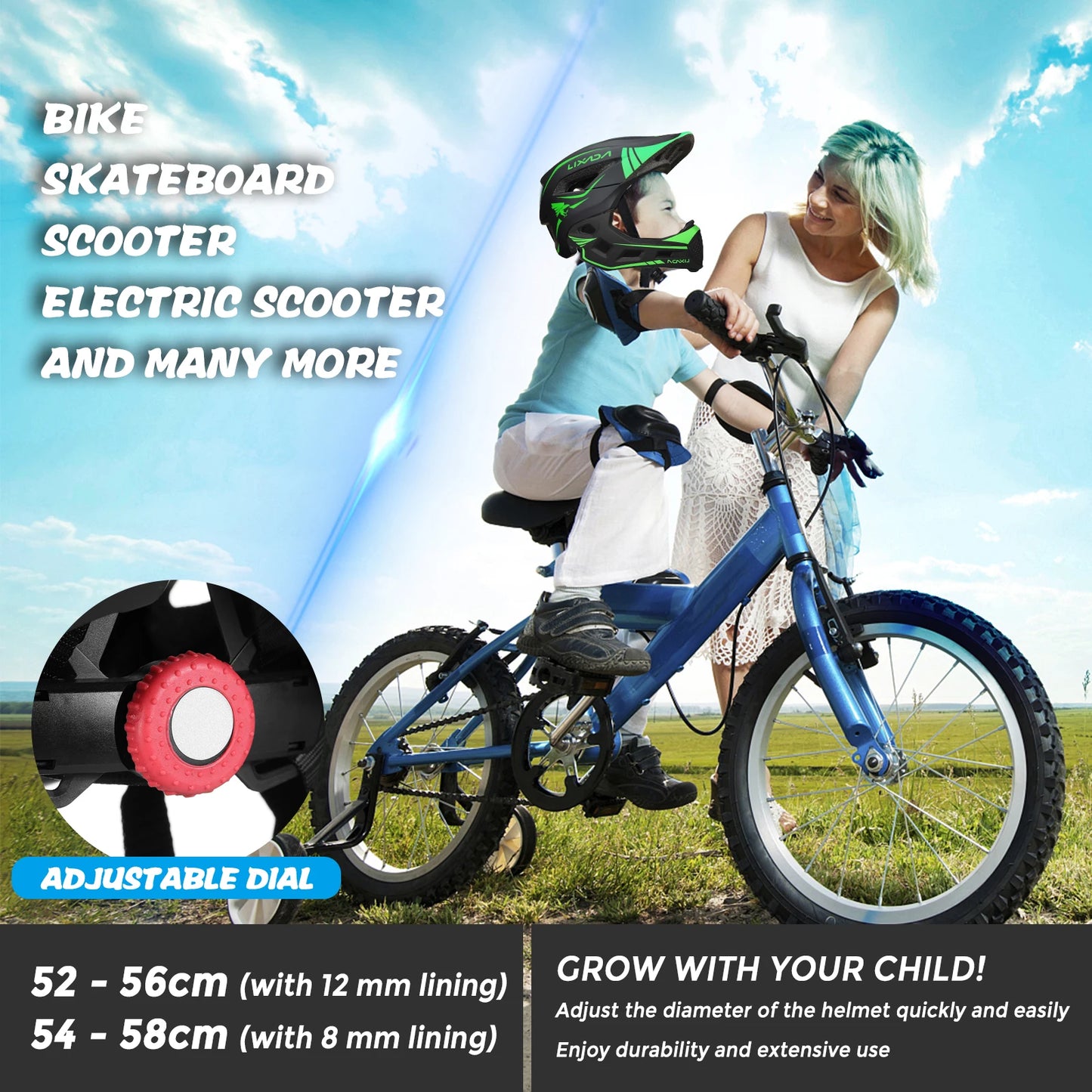 Child Sports Safety Protection Full Face Helmet