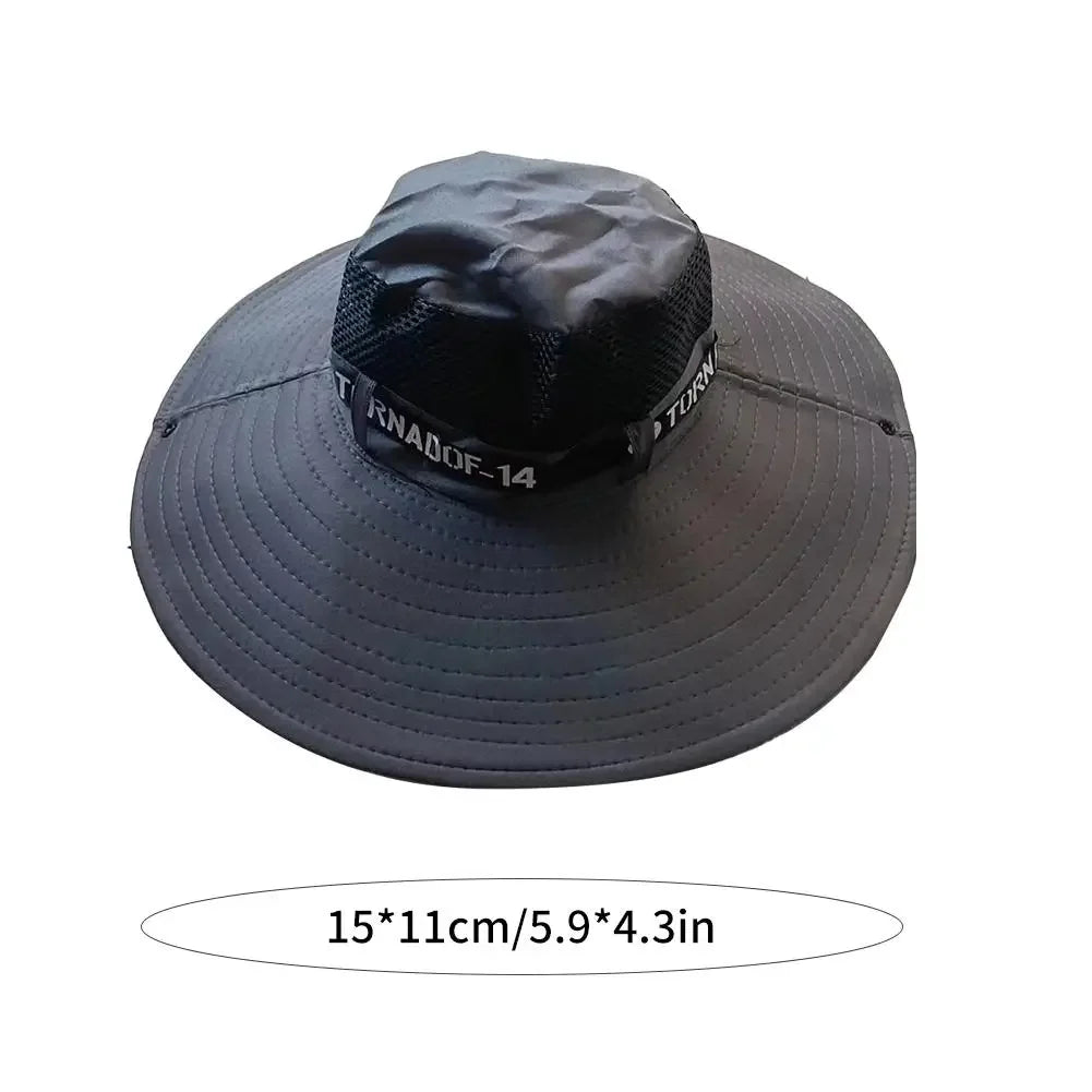 Large Summer Hat Unisex Breathable Fishing Mesh