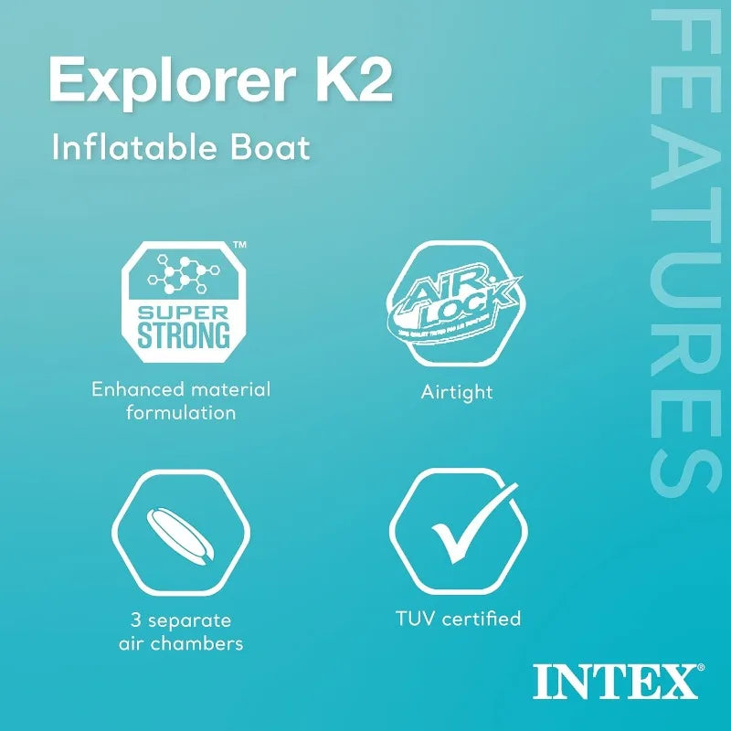 2 Sets; 2 person Inflatable K2 Kayaks