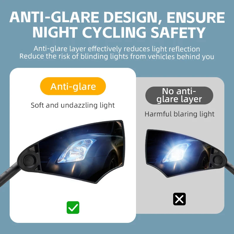 ROCKBROS Rear View Mirror Reflector Adjustable Rotatable
