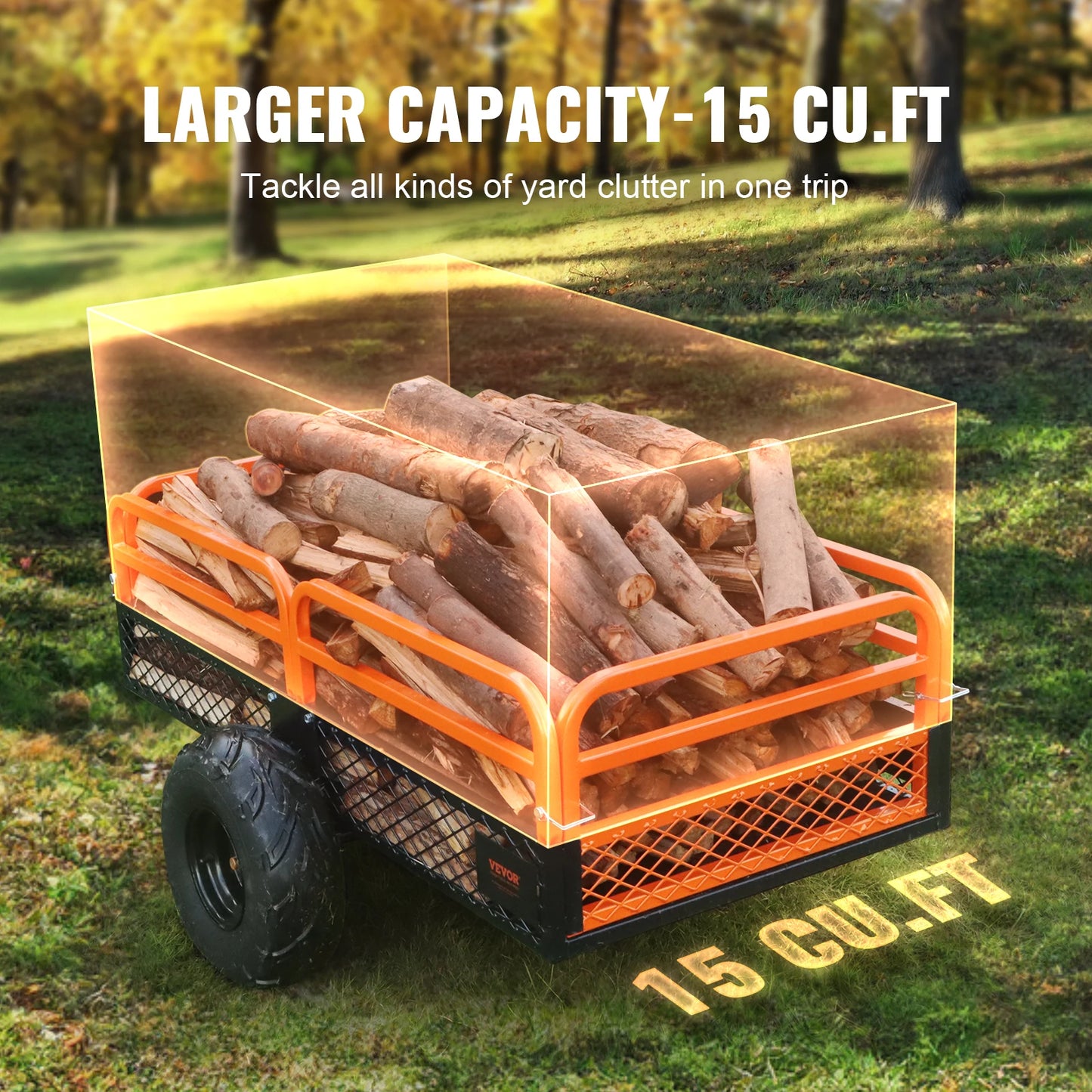 SucceBuy Heavy Duty Steel ATV Dump Trailer