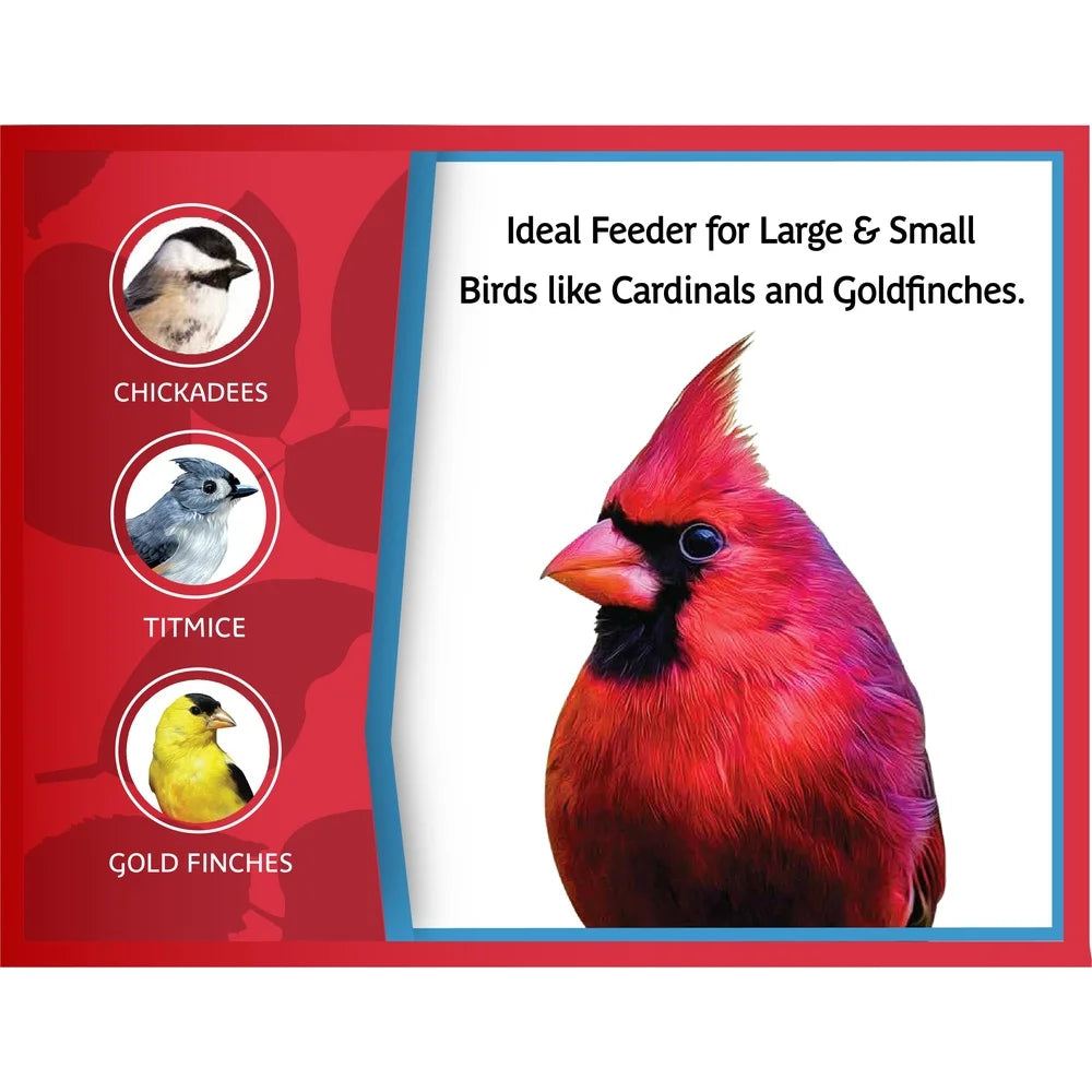 2 Pack Red Cedar Hopper Bird Feeder