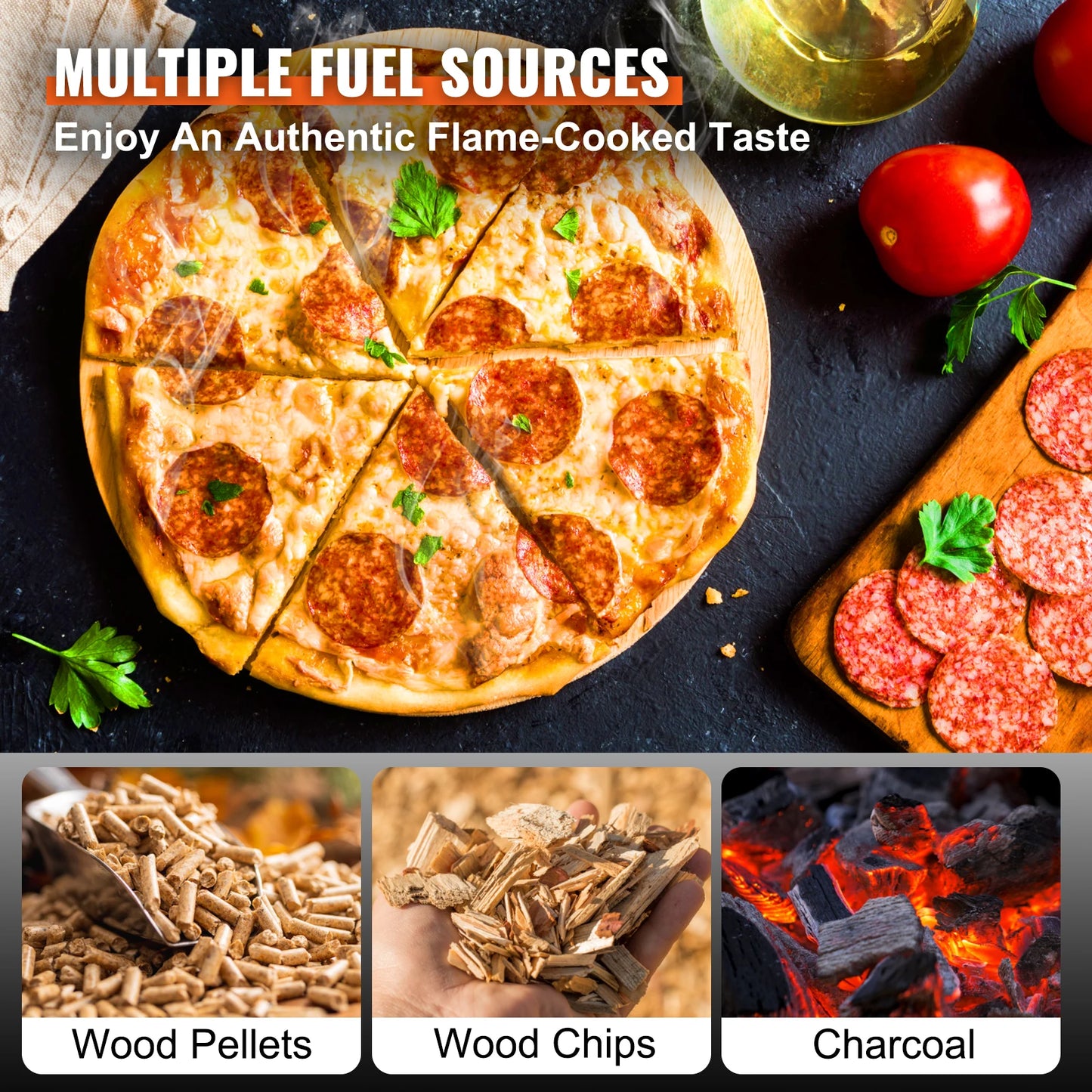 Portable Charcoal Stainless Steel Grill Pizza Oven