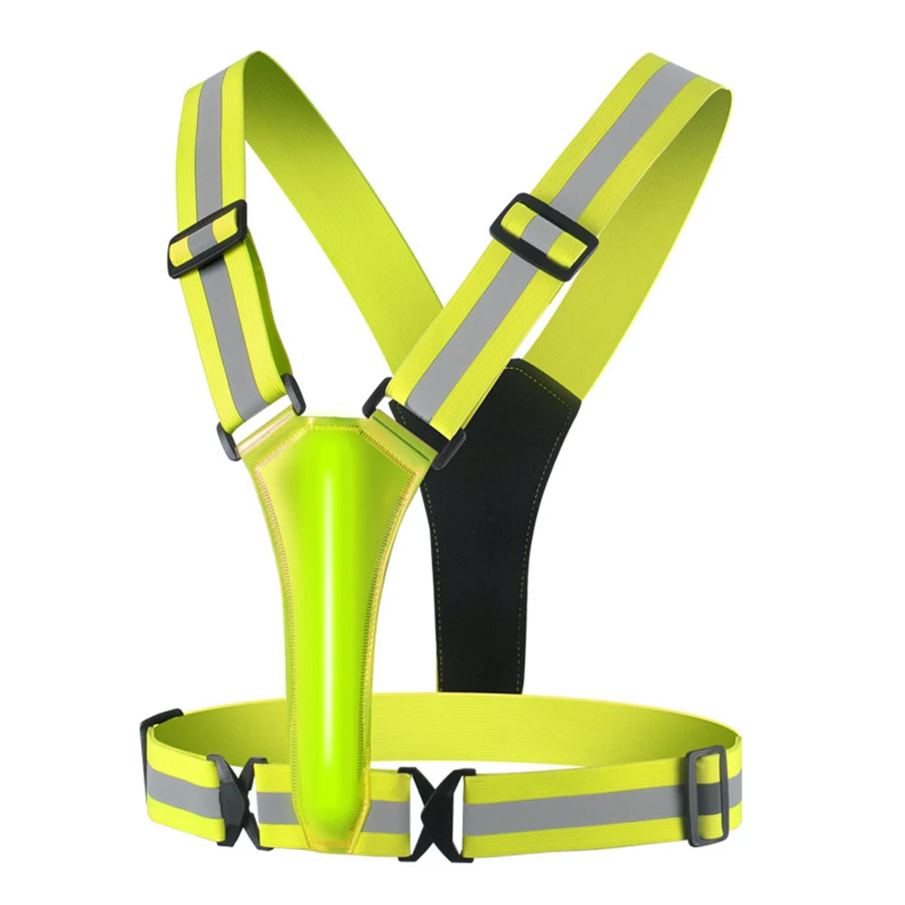 LED Night Work Security Vest USB Rechargeable