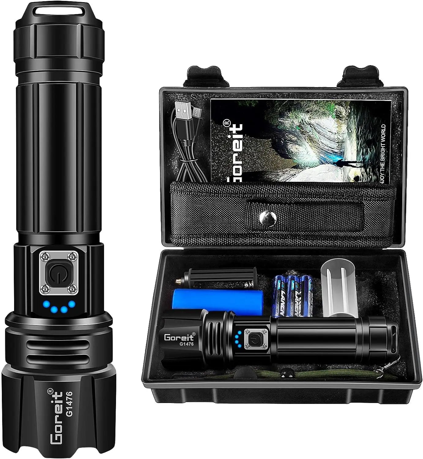 High Lumens Rechargeable, 990000 Lumen Led Flashlights,