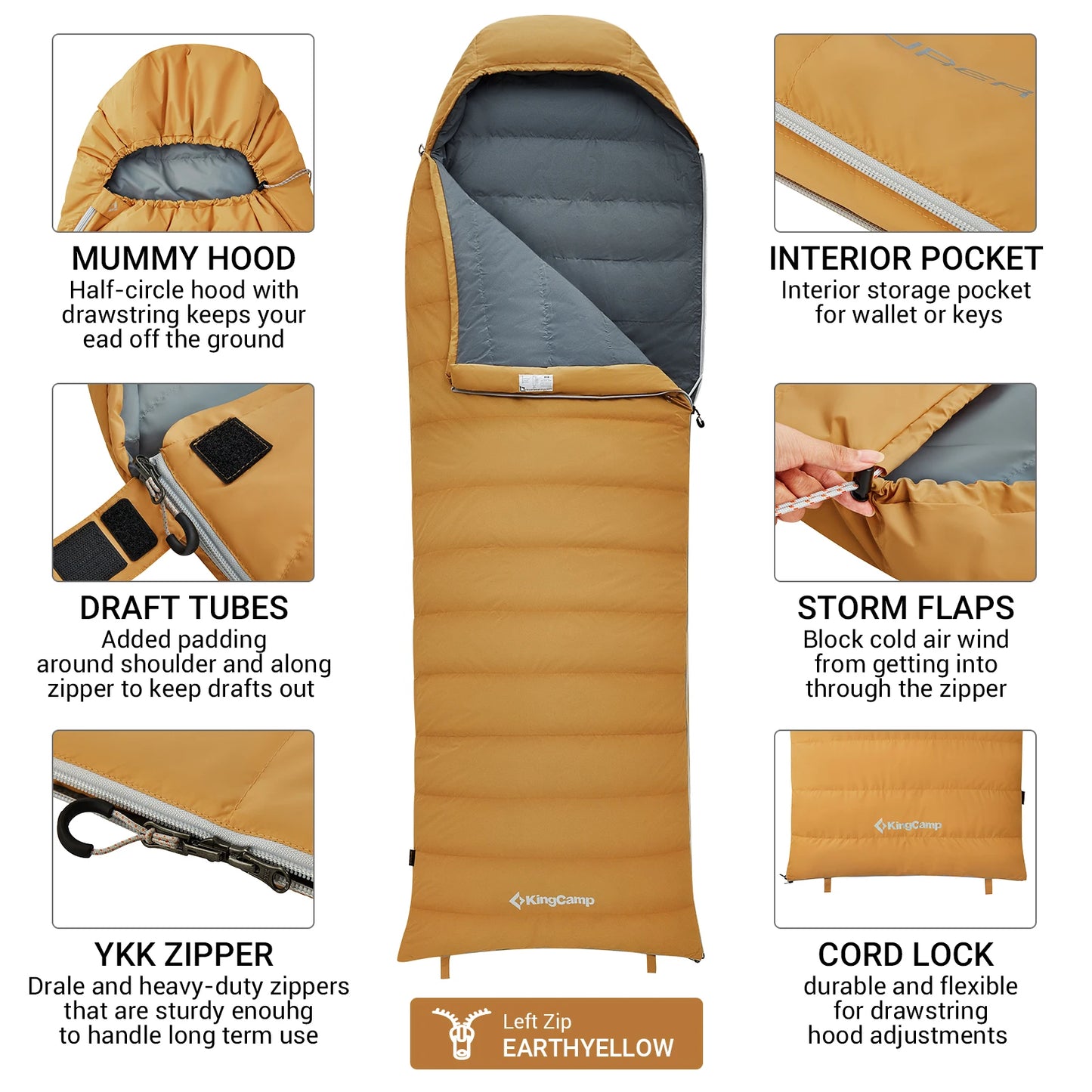 Sleeping Bag, Lightweight Camping Essentials Gear Accessories