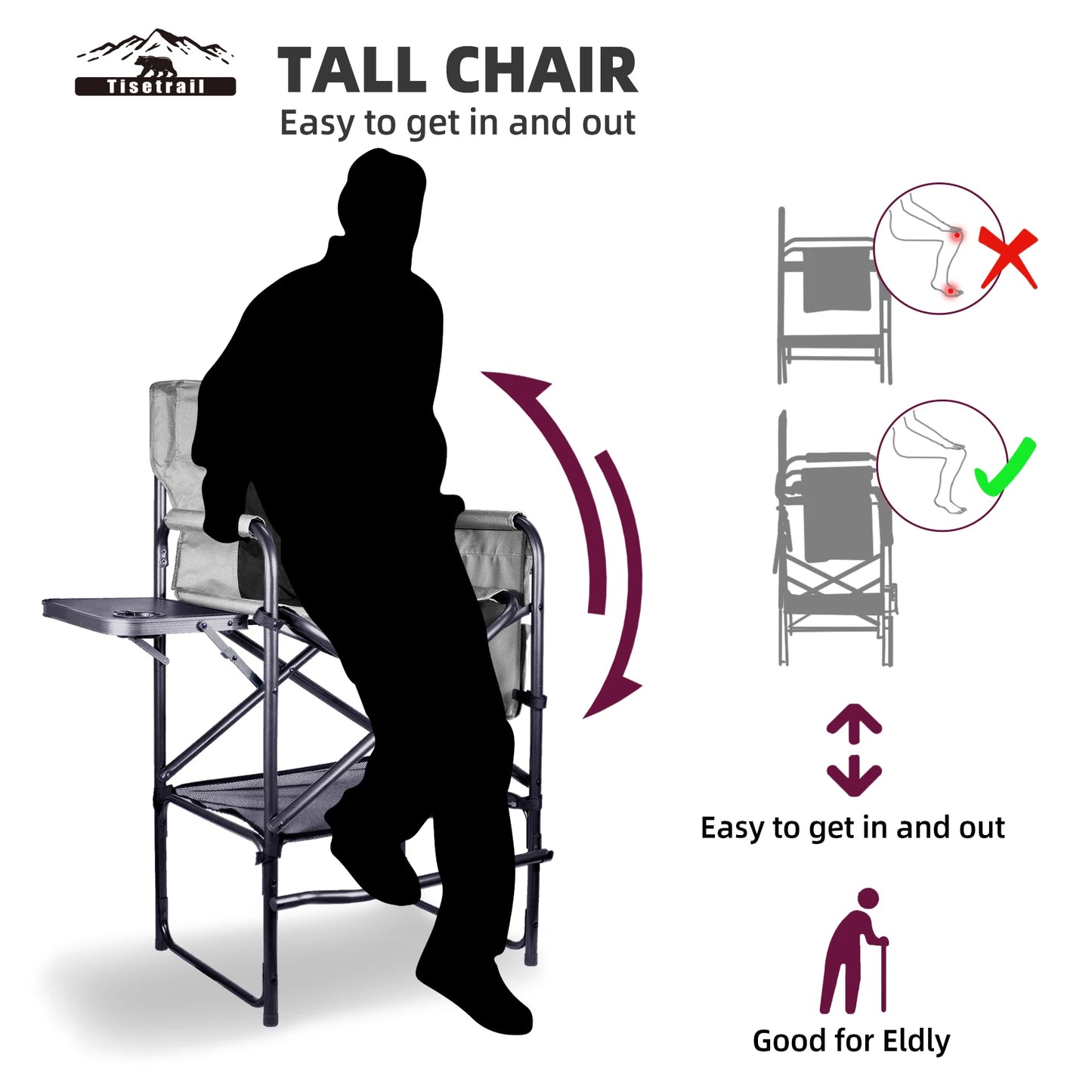 Directors Chair 30" Seat Height, 400# Capacity