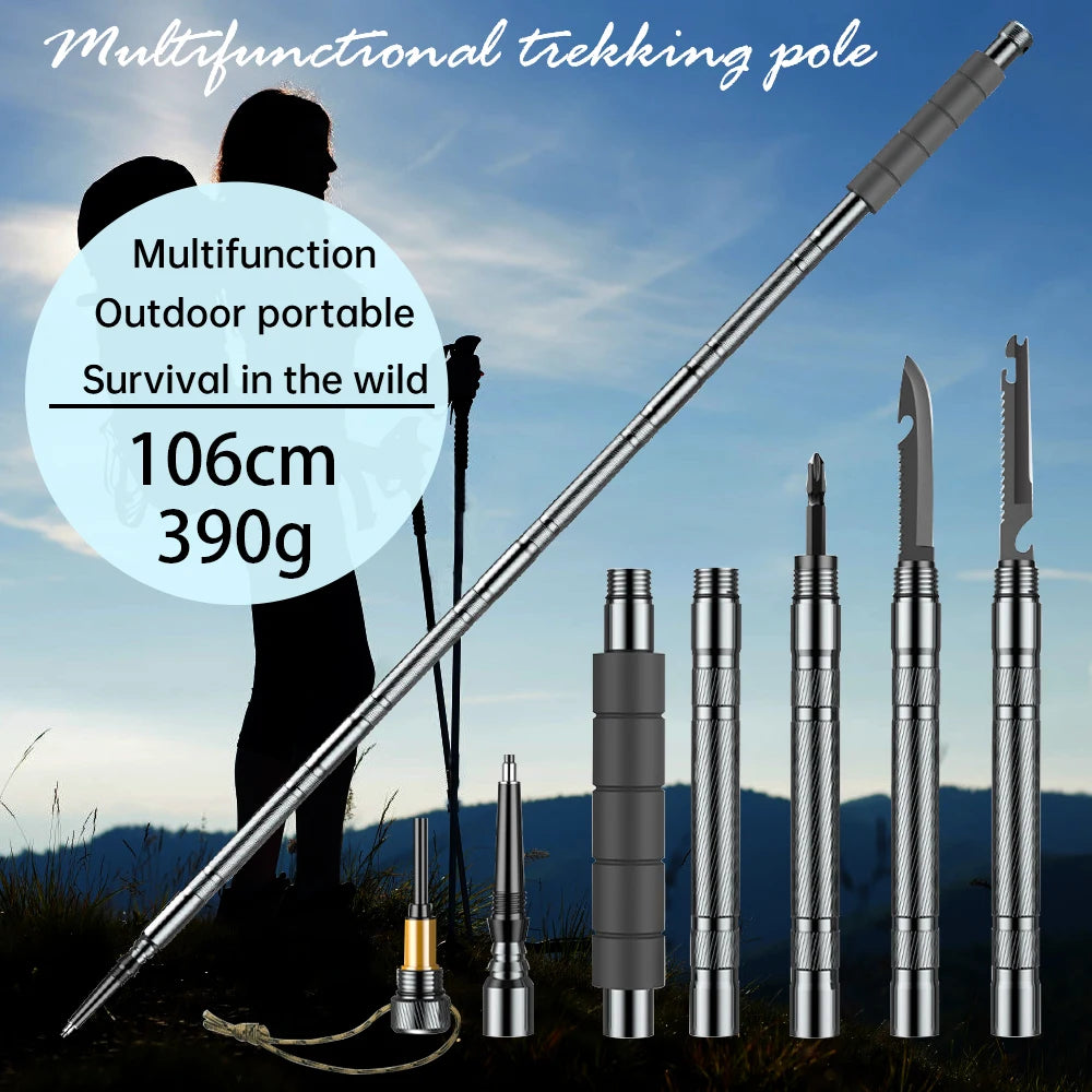 Outdoor Trekking Pole Walking Hiking Collapsible Telescopic