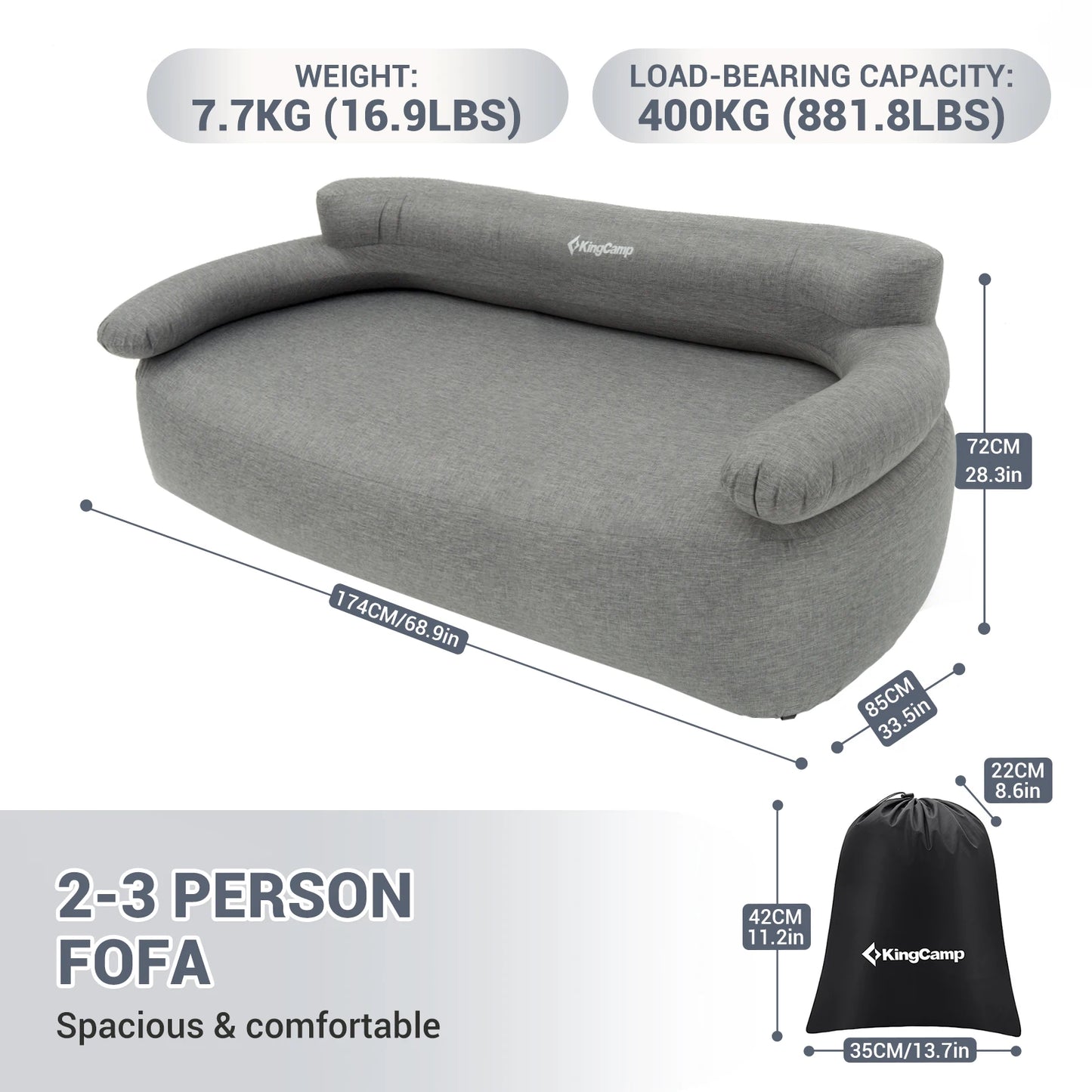 KingCamp Portable Double Air Couch,