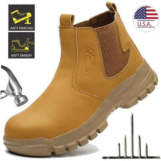 Waterproof Men's Safety Work Boots Steel Toe