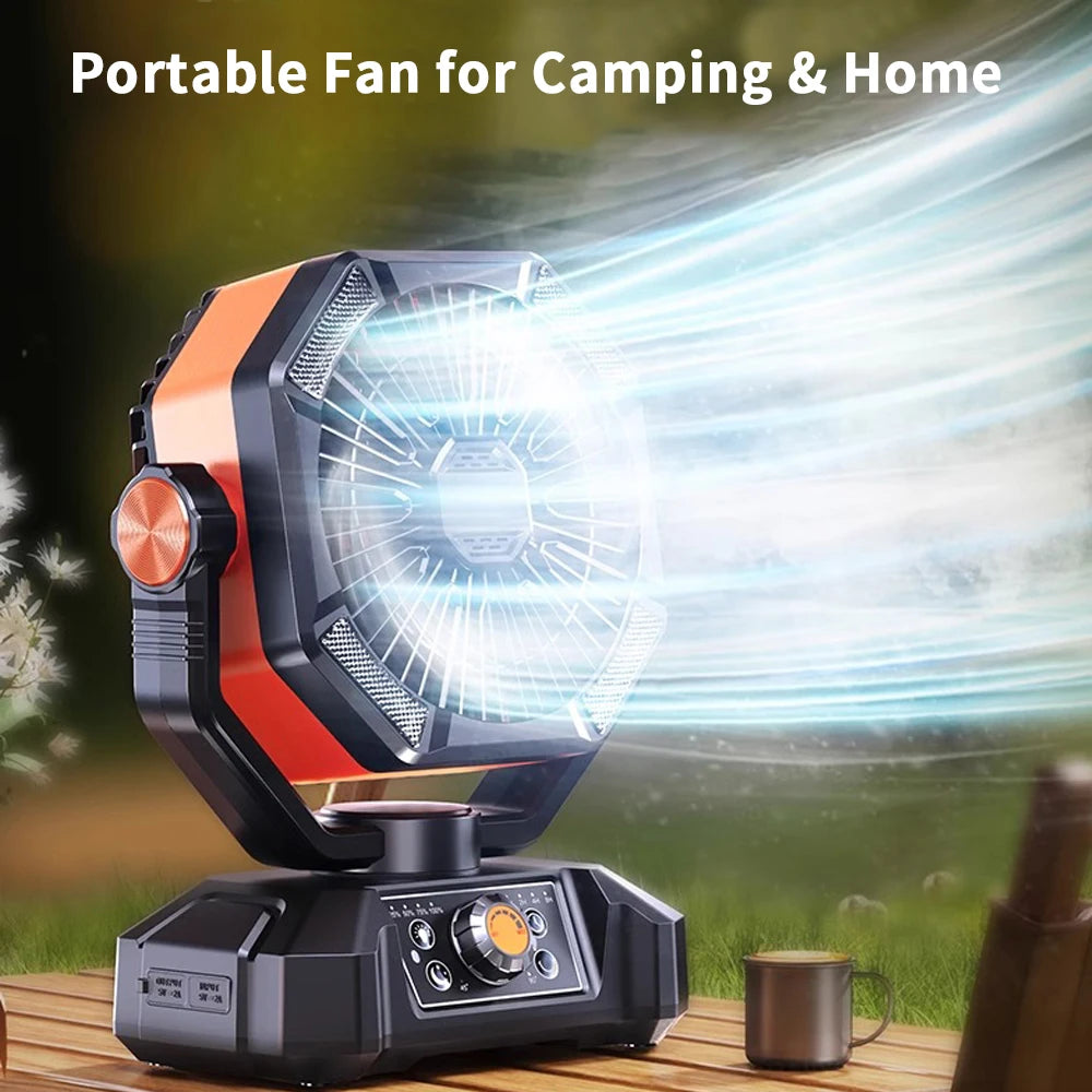 8 Speed Fan, 4 LED Lantern, 20000mAh