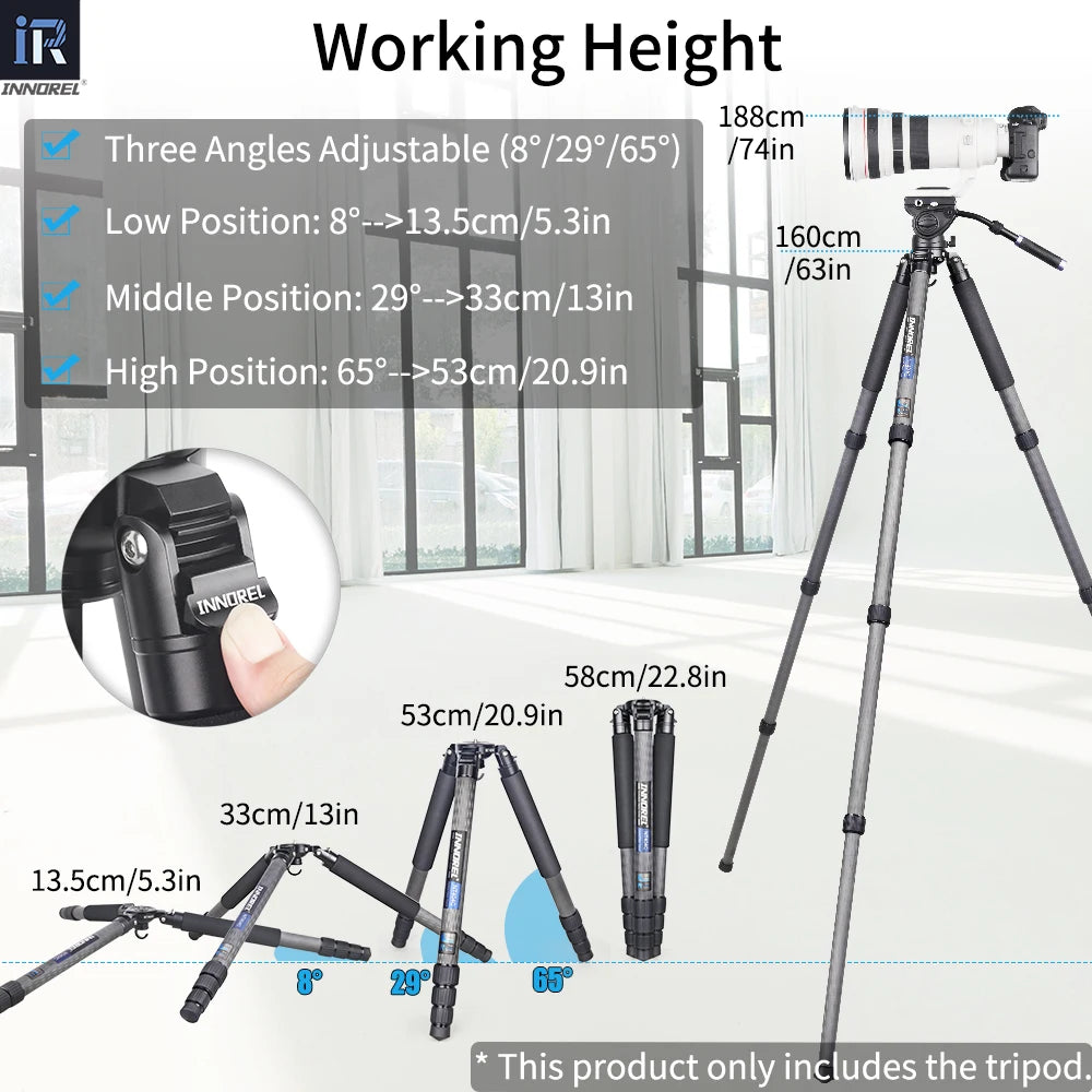 NT404C Professional Heavy Carbon Fiber Camera Tripod