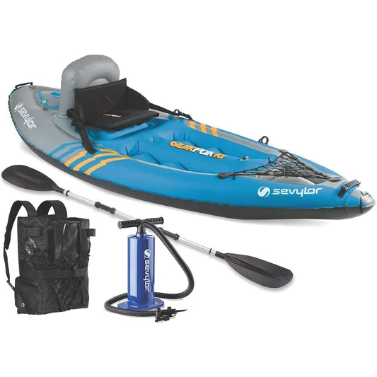 1-Person K1 Inflatable Kayak, Folds into Backpack