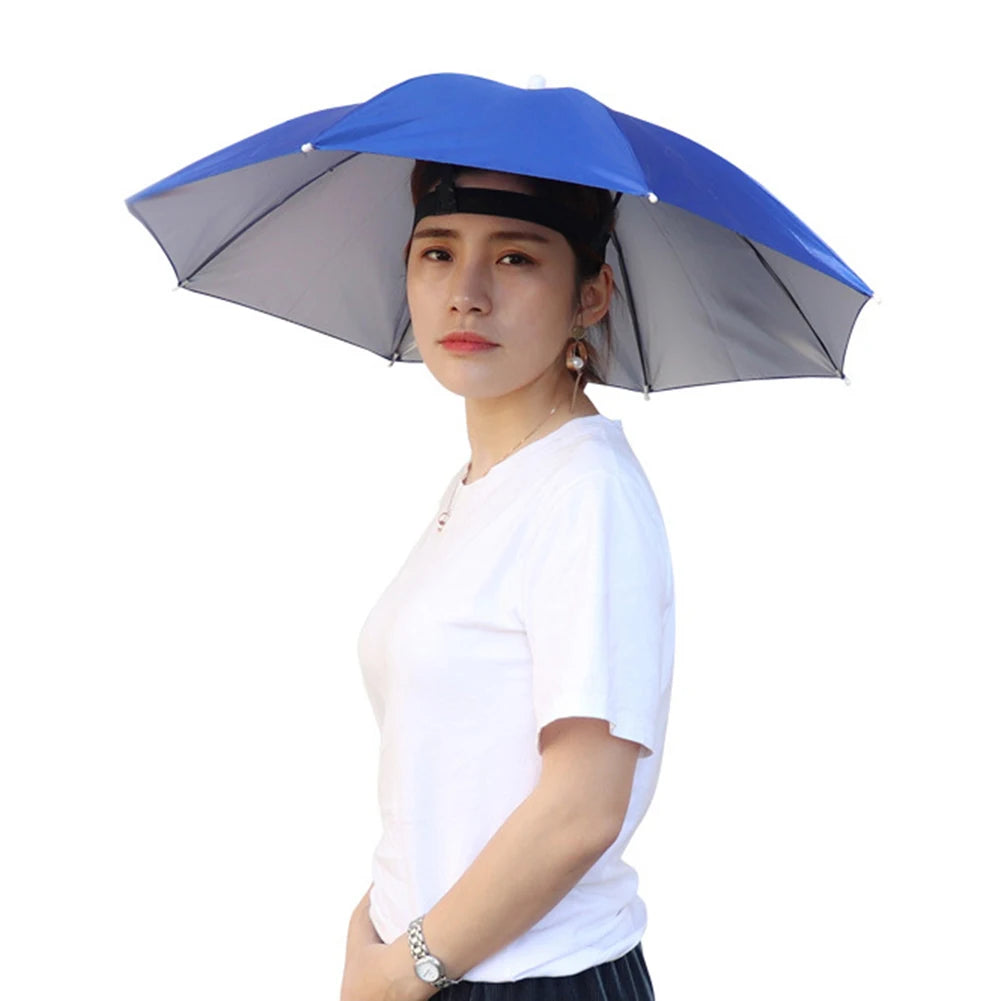 Outdoor Umbrella Hat Foldable Sunshade Cap Waterproof
