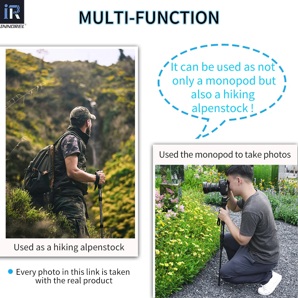 Professional Travel Carbon Fiber Monopod Device Mount