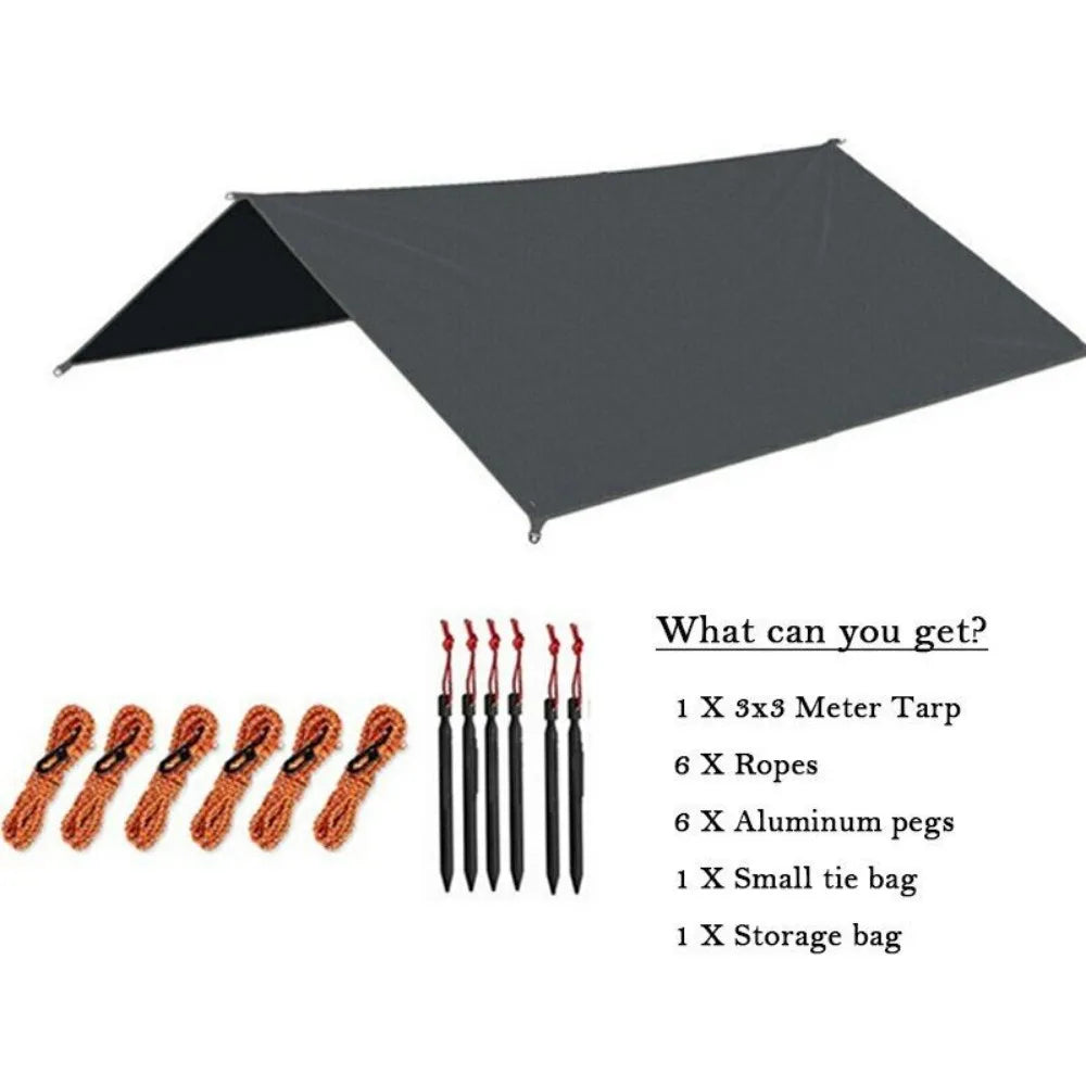 Waterproof Tarp Ultralight Sun Shelter For Outdoors