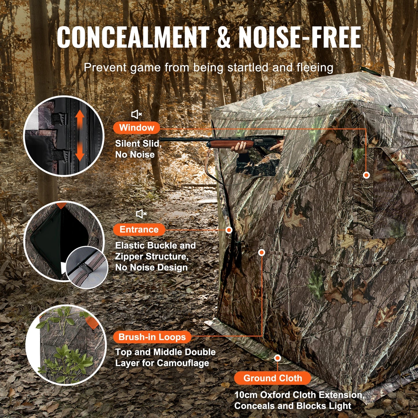 270° See Through Ground Blind, 2-3 Person