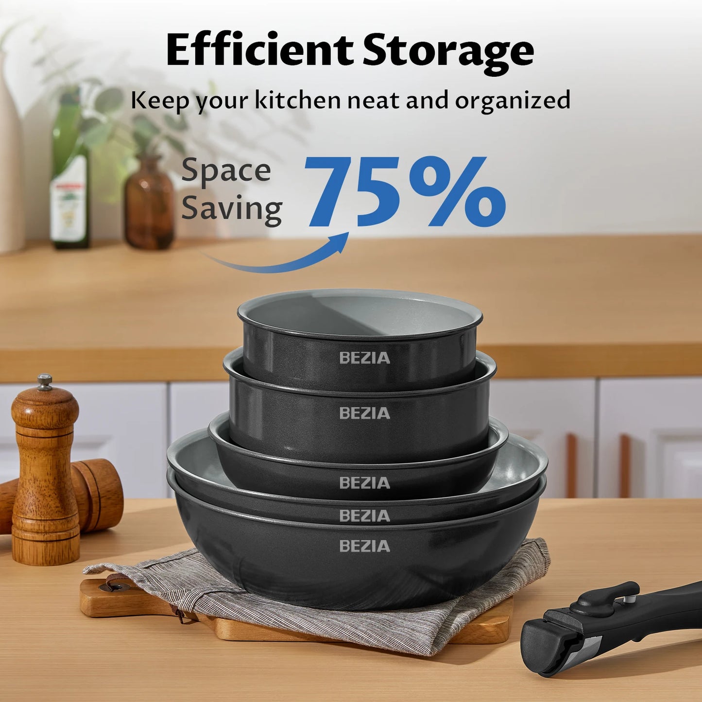 Cookware Healthy Ceramic Coating, Nonstick Pots Pans