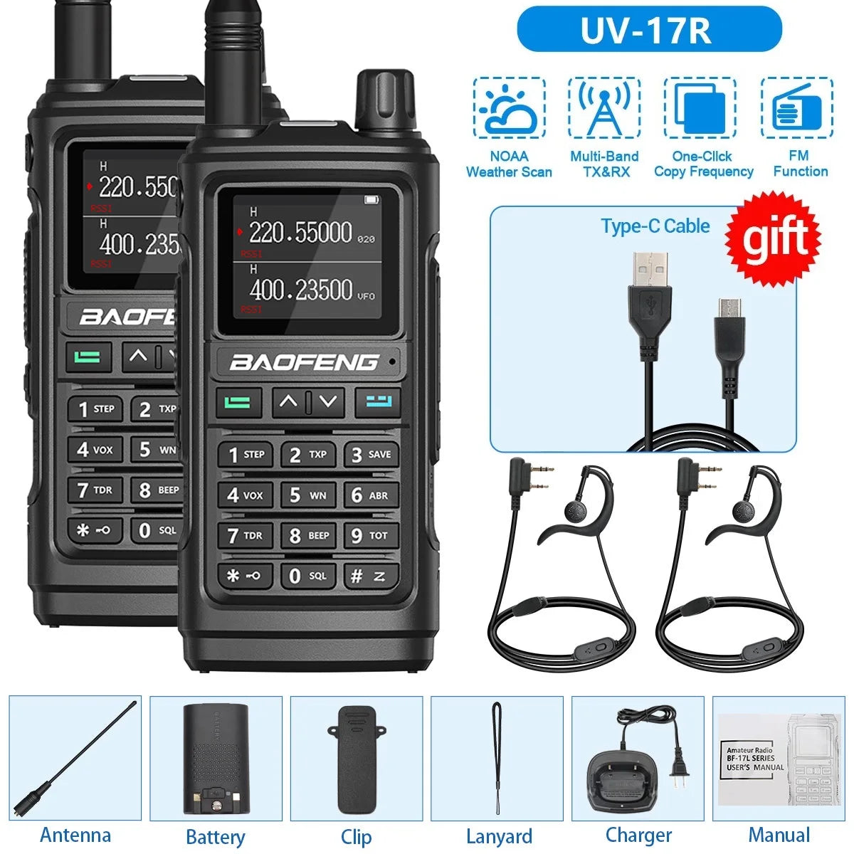 Baofeng UV-17R Long Range Two Way Radio