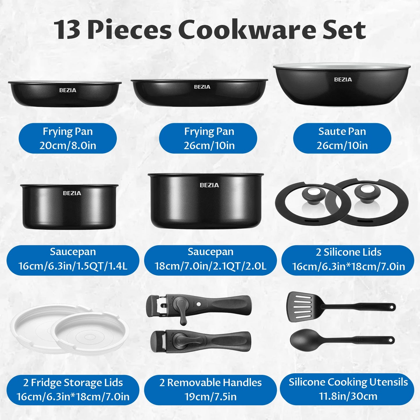 Cookware Healthy Ceramic Coating, Nonstick Pots Pans