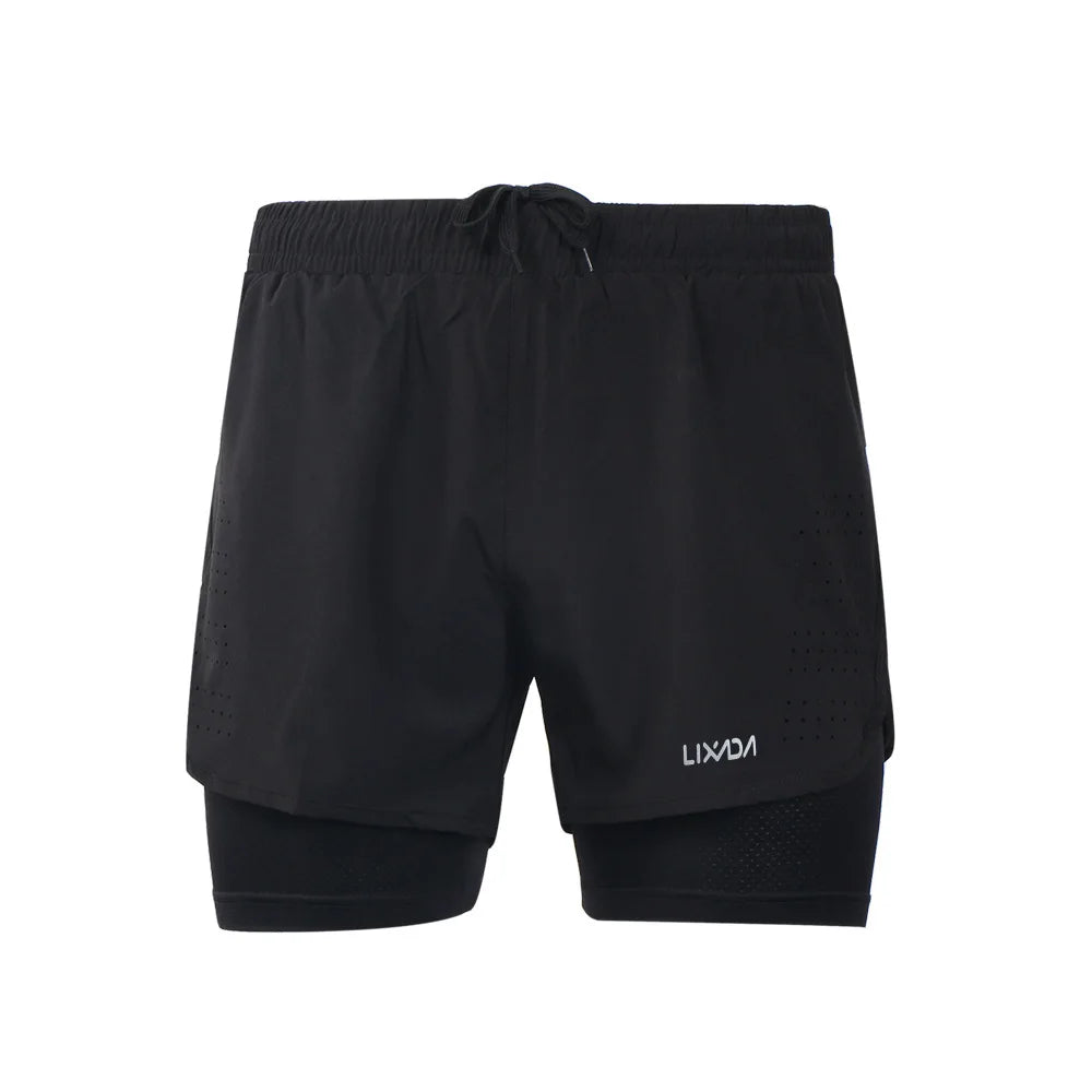 Men's 2-in-1 Running Shorts Quick Drying Breathable