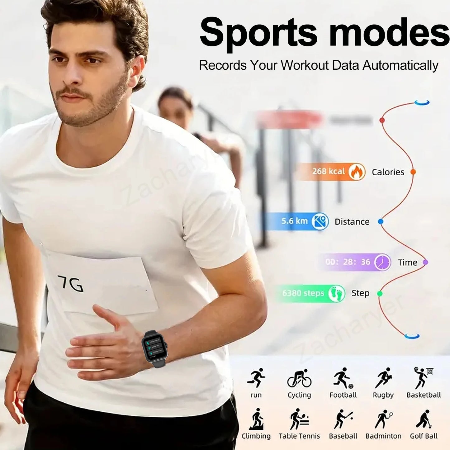 Smartwatch Bluetooth Call Android iPhone Fitness Tracker