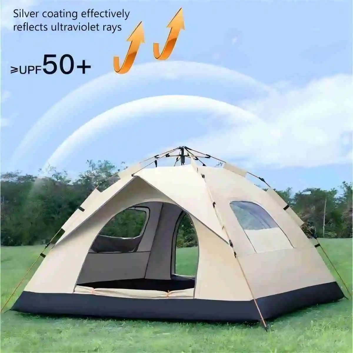 Rain Shelter Sunshade Two Doors Two Windows